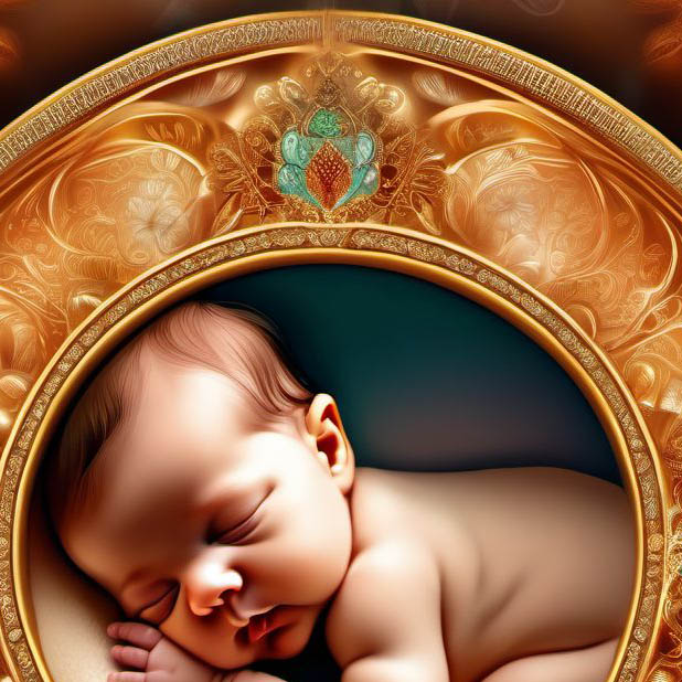 Underfeeding of newborn digital illustration