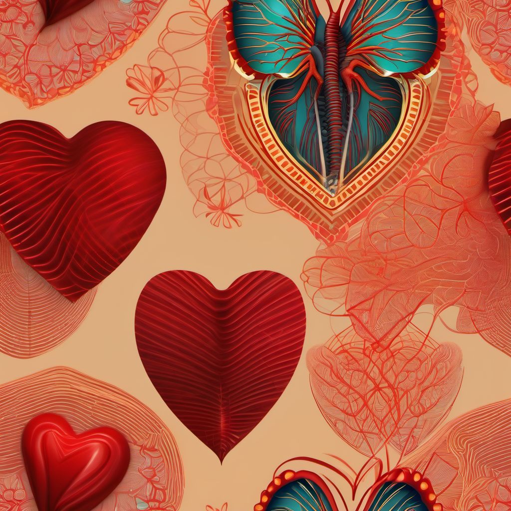Cardiac murmurs and other cardiac sounds digital illustration