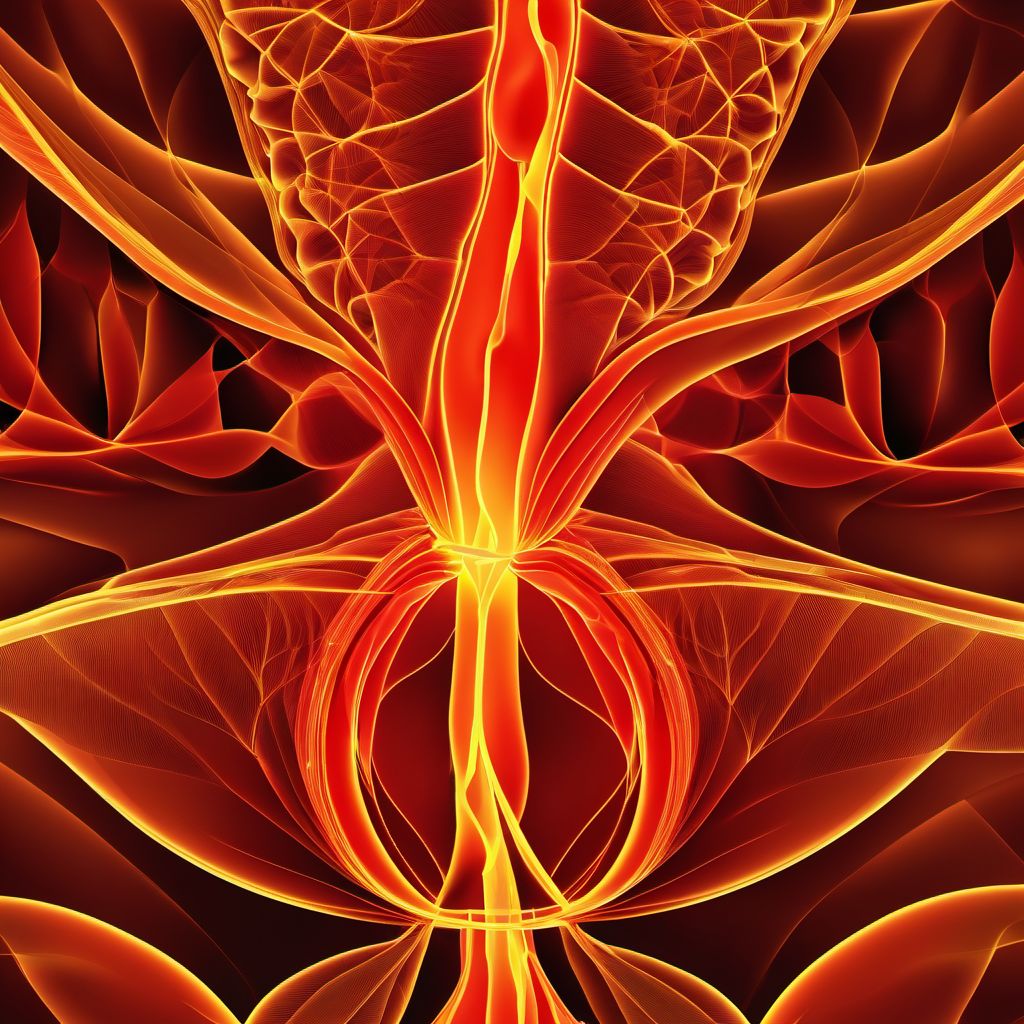 Abdominal and pelvic pain digital illustration