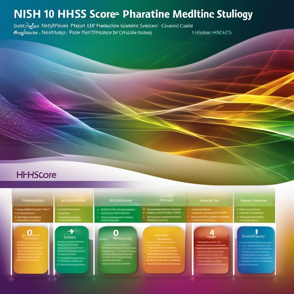 NIHSS score 10-19 digital illustration