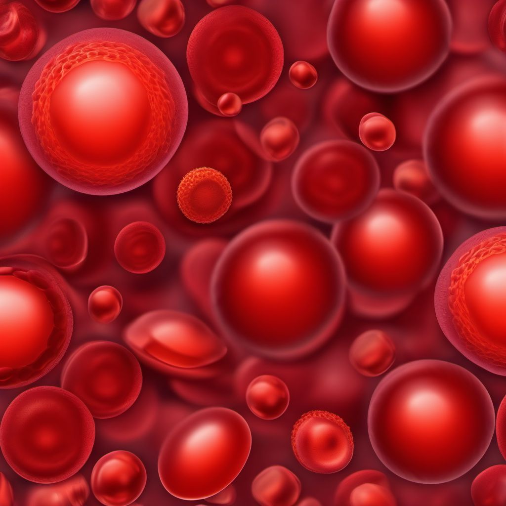 Abnormality of red blood cells digital illustration