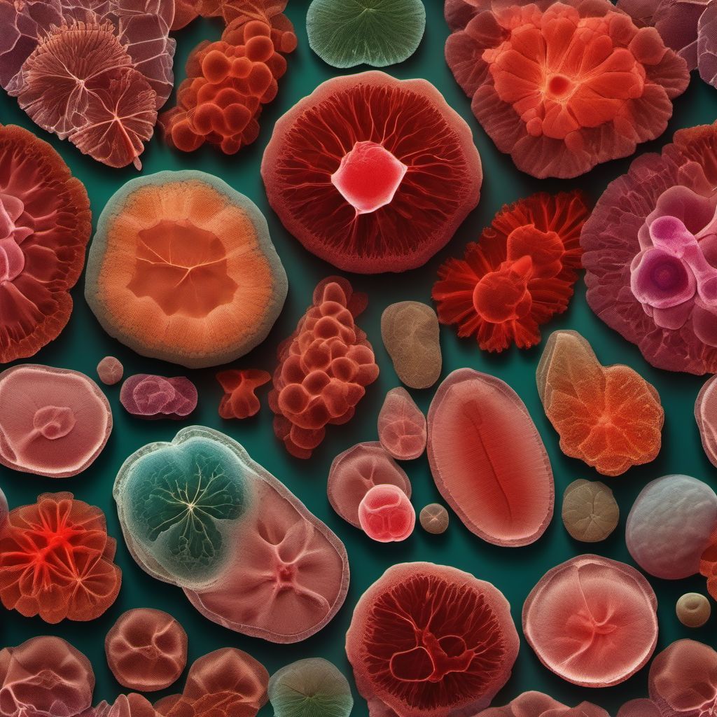 Abnormal cytological findings in specimens from female genital organs digital illustration