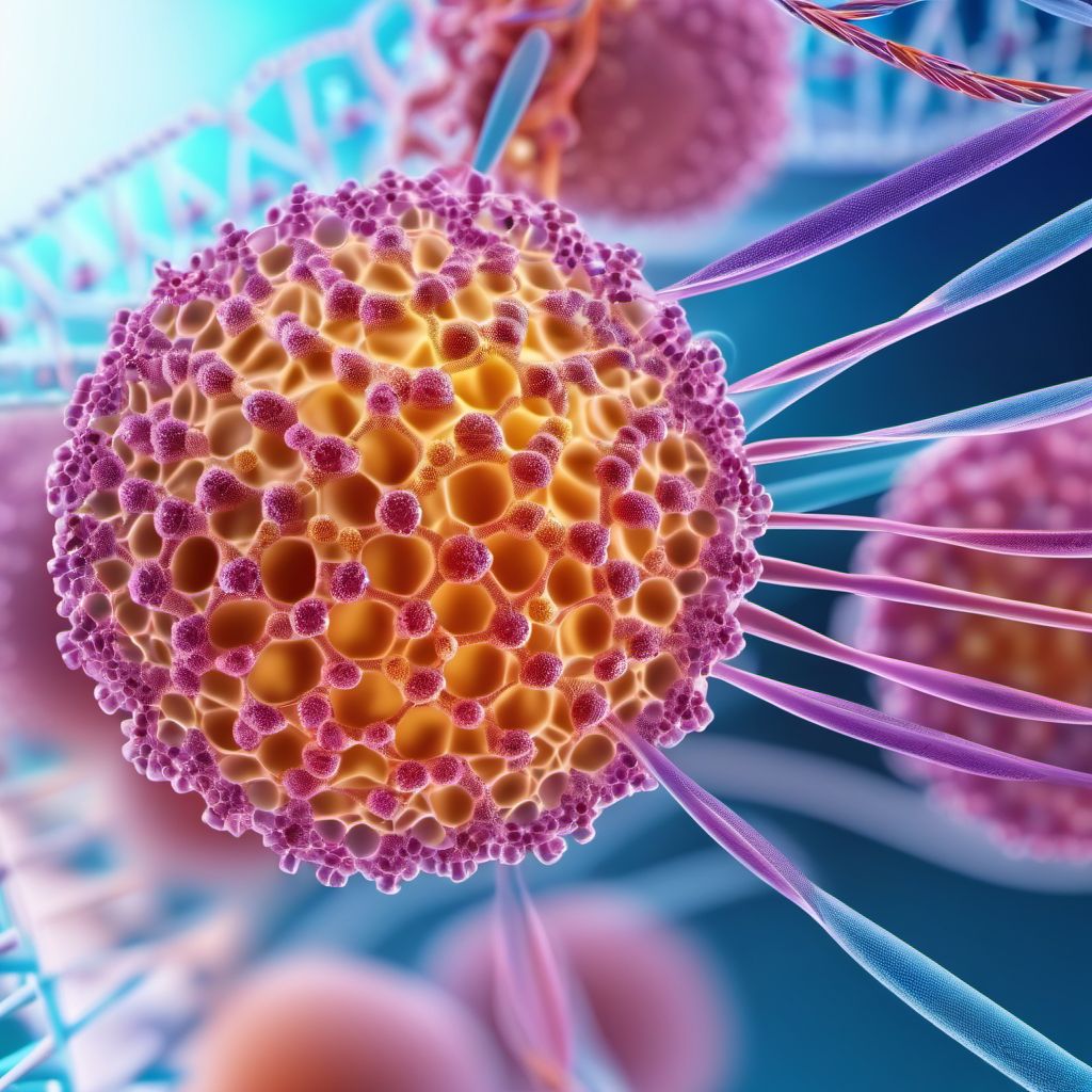 Low risk human papillomavirus (HPV) DNA test positive from female genital organs digital illustration
