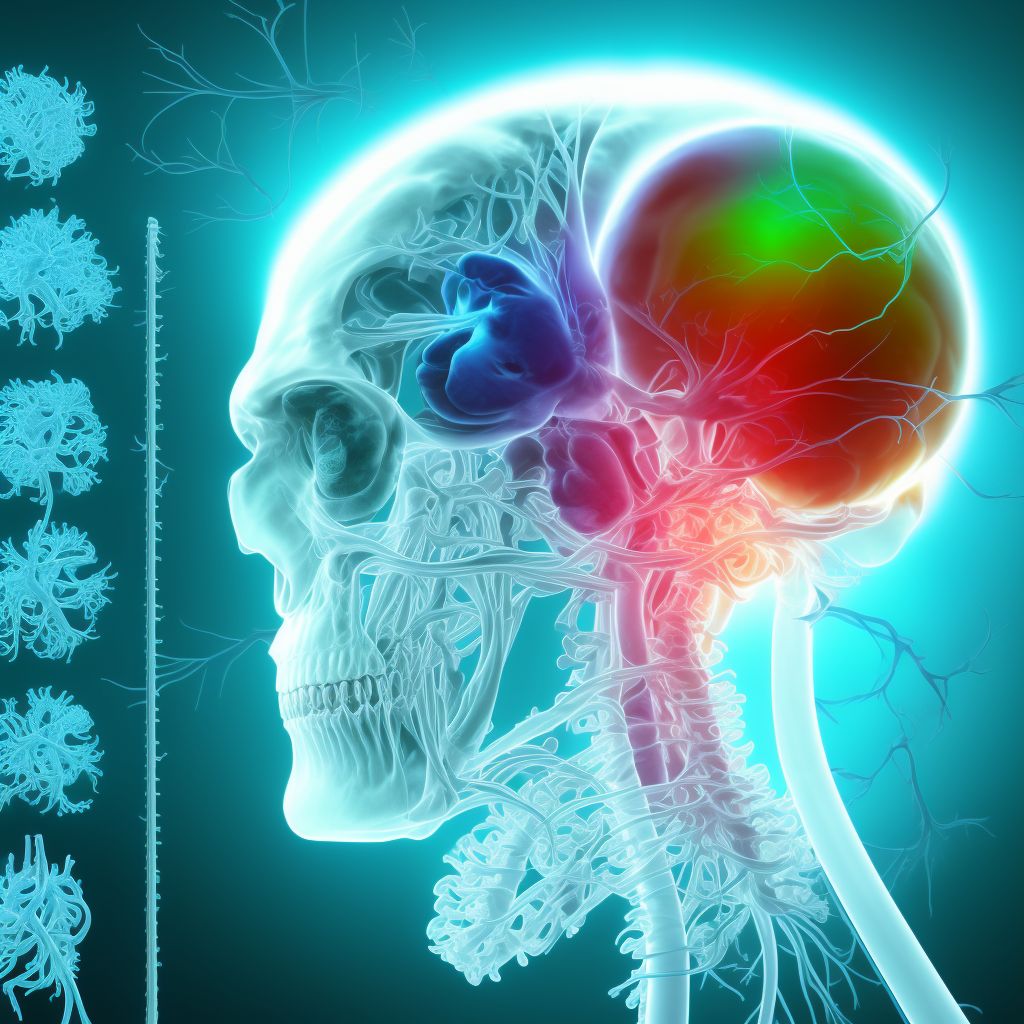 Abnormal findings on diagnostic imaging of central nervous system digital illustration