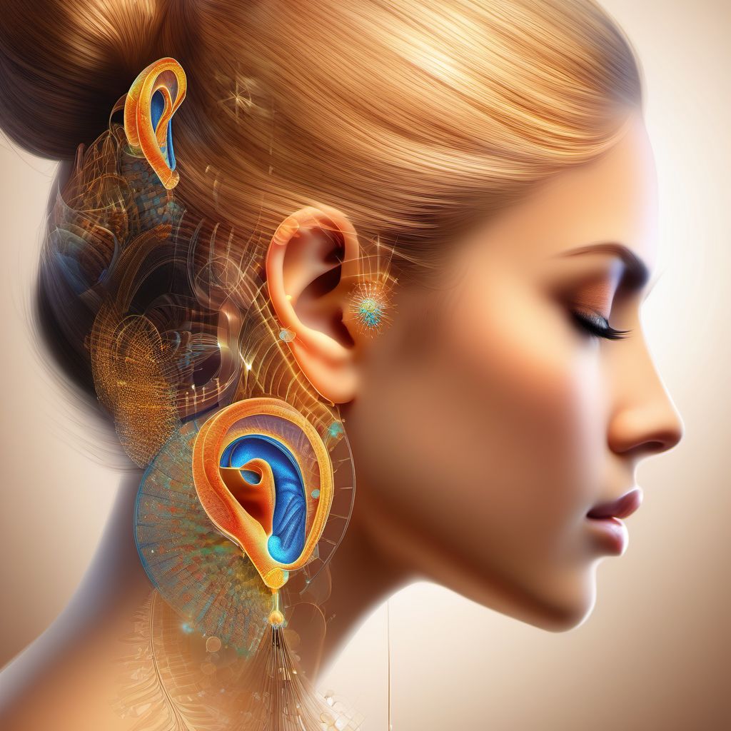 Abnormal results of function studies of ear and other special senses digital illustration