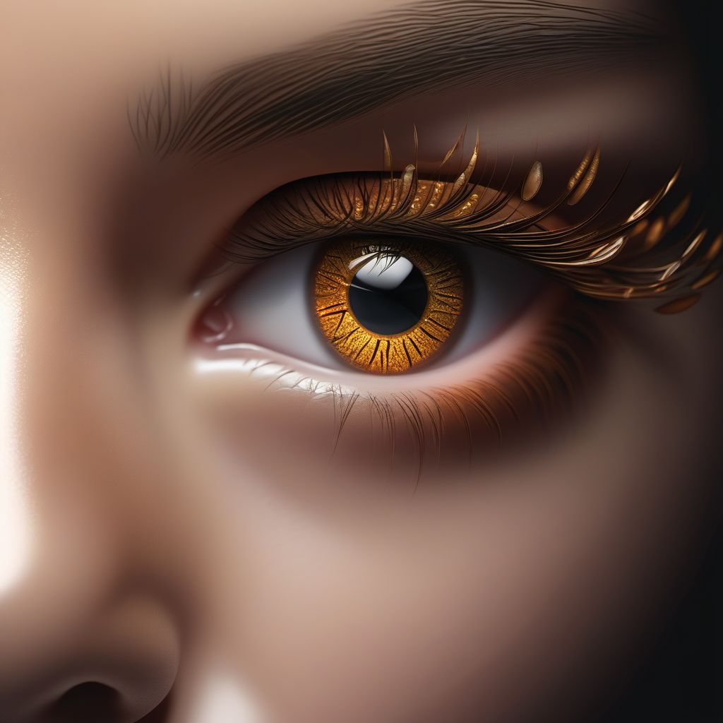 Contusion of unspecified eyelid and periocular area digital illustration