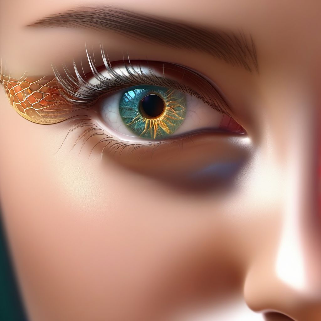 Other and unspecified superficial injuries of eyelid and periocular area digital illustration