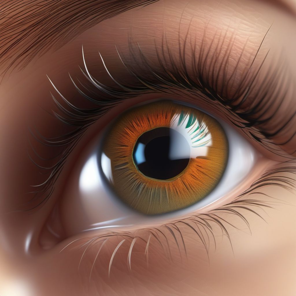 Unspecified superficial injury of right eyelid and periocular area digital illustration
