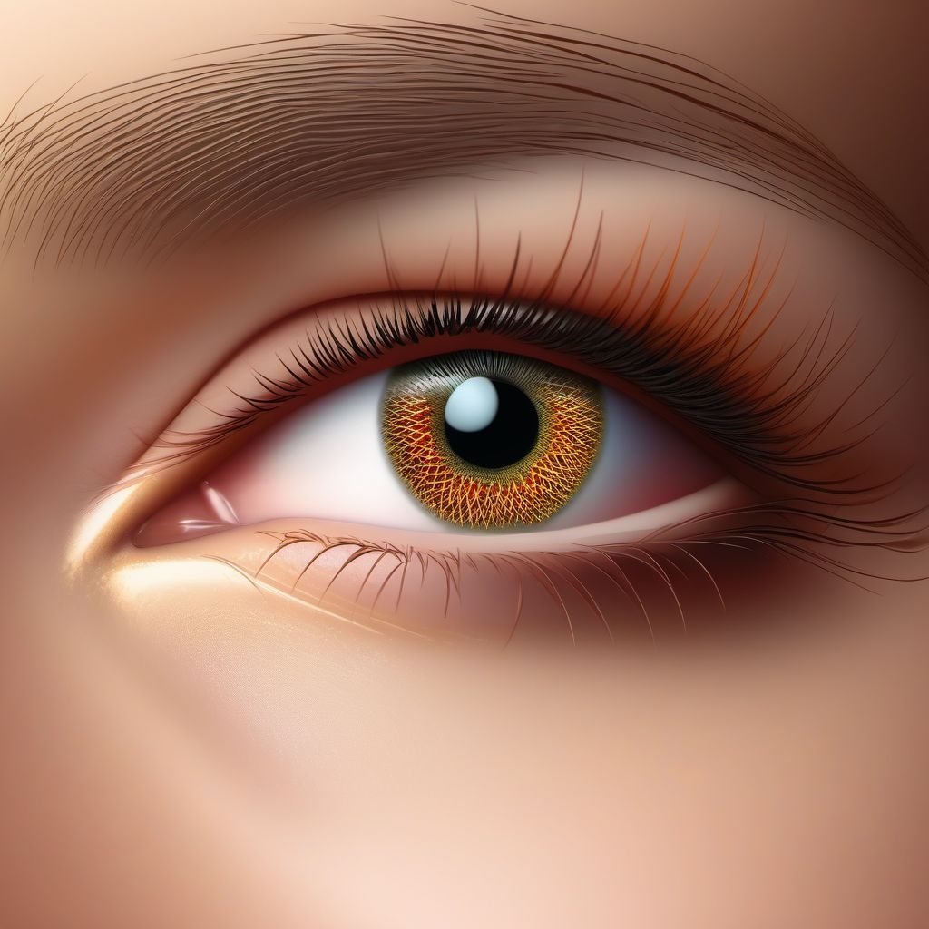 Unspecified superficial injury of left eyelid and periocular area digital illustration