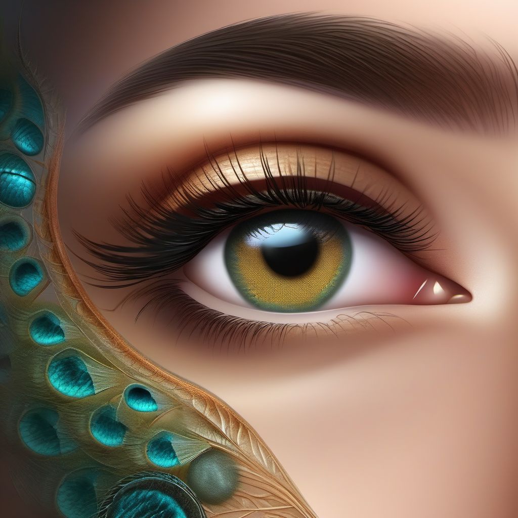 Abrasion of eyelid and periocular area digital illustration