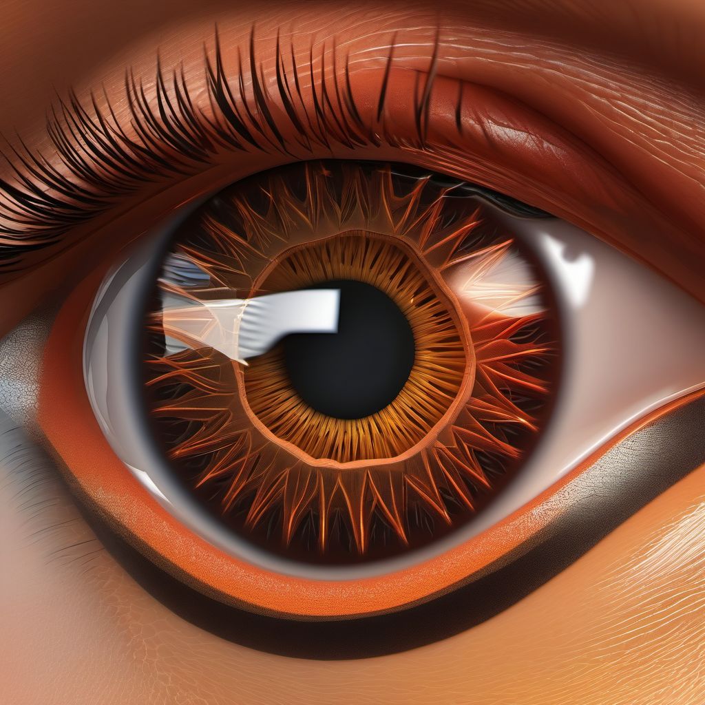 External constriction of unspecified eyelid and periocular area digital illustration