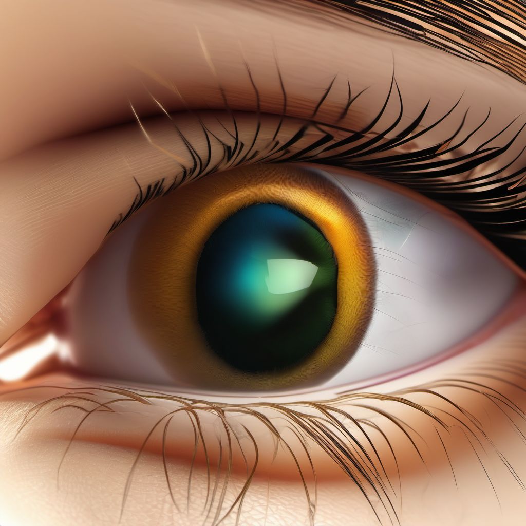 Insect bite (nonvenomous) of eyelid and periocular area digital illustration