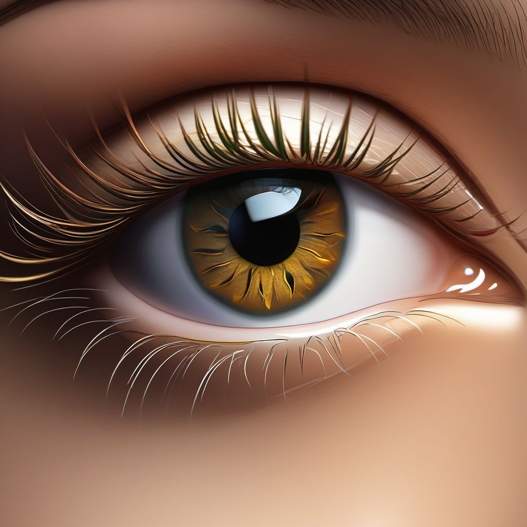 Other superficial bite of eyelid and periocular area digital illustration