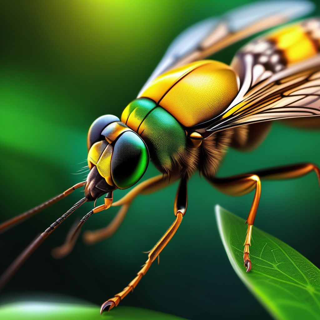 Insect bite (nonvenomous) of nose digital illustration