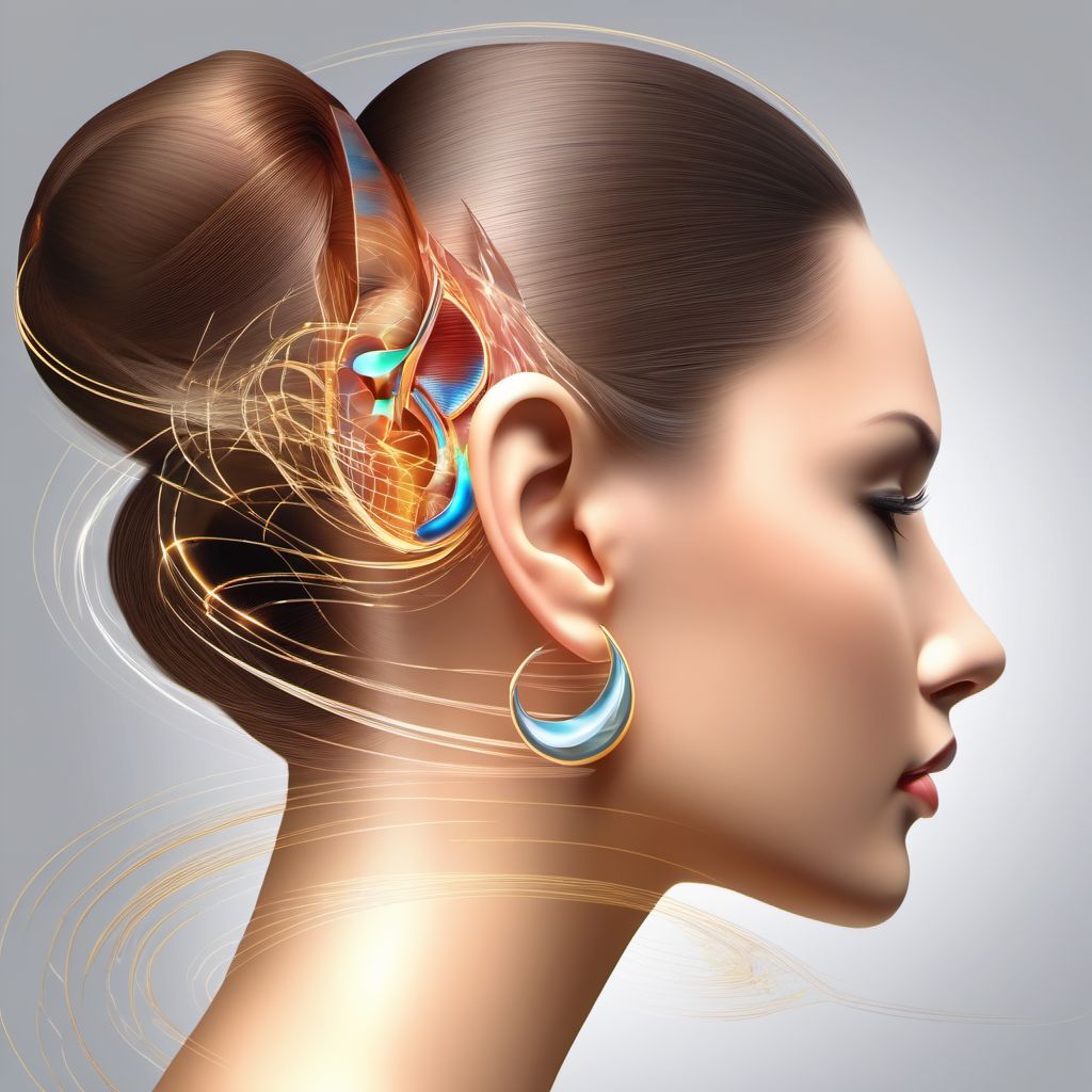 External constriction of ear digital illustration