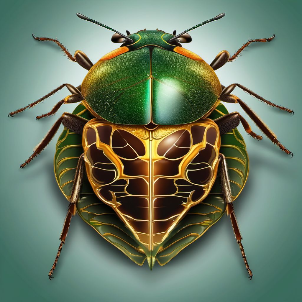 Insect bite (nonvenomous) of oral cavity digital illustration