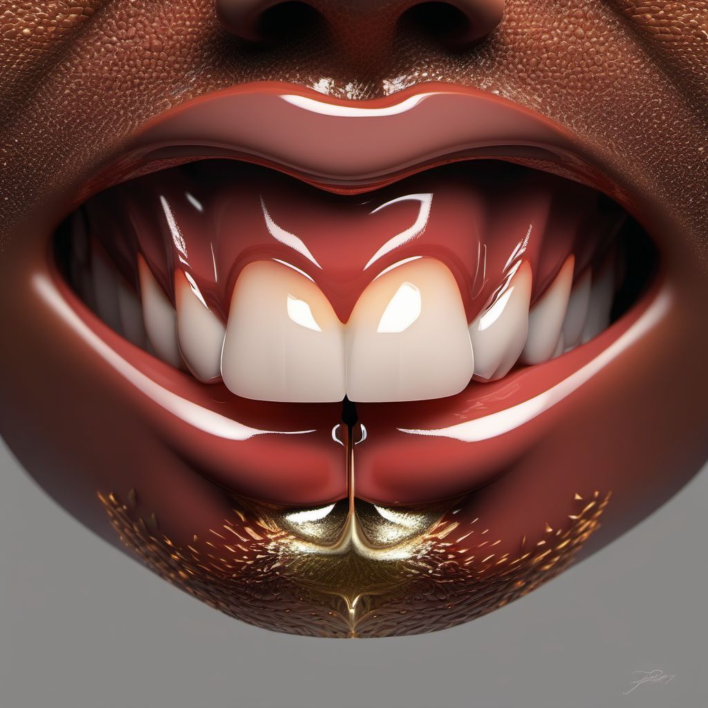 Other superficial bite of oral cavity digital illustration