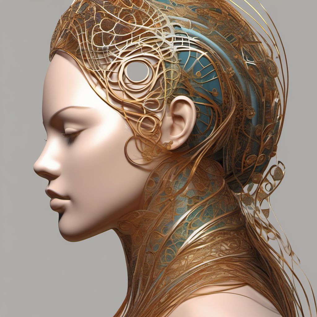 External constriction of other part of head digital illustration