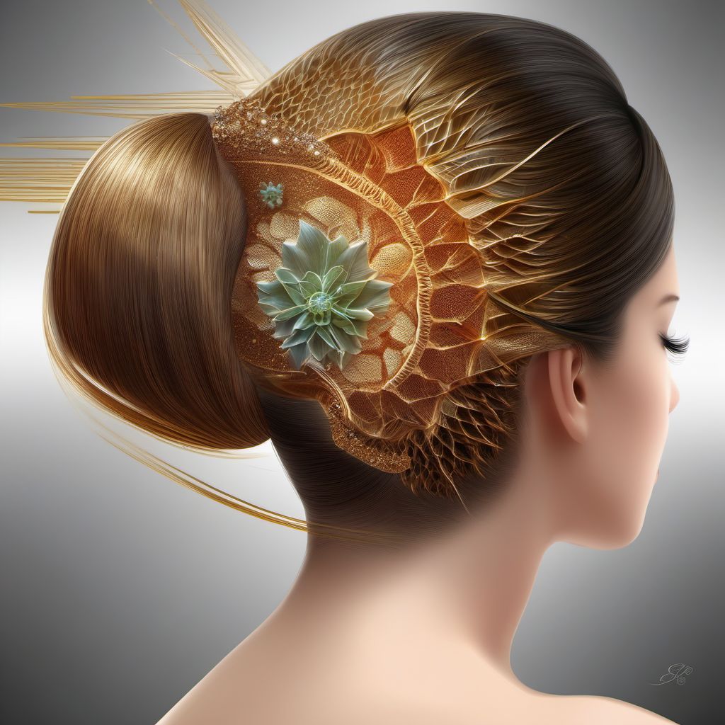 Open bite of scalp digital illustration