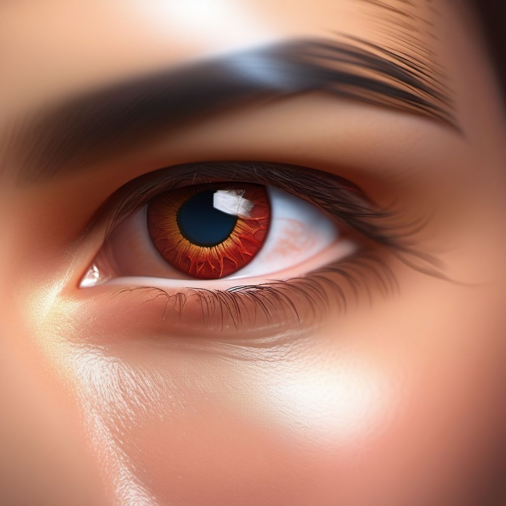 Puncture wound without foreign body of unspecified eyelid and periocular area digital illustration