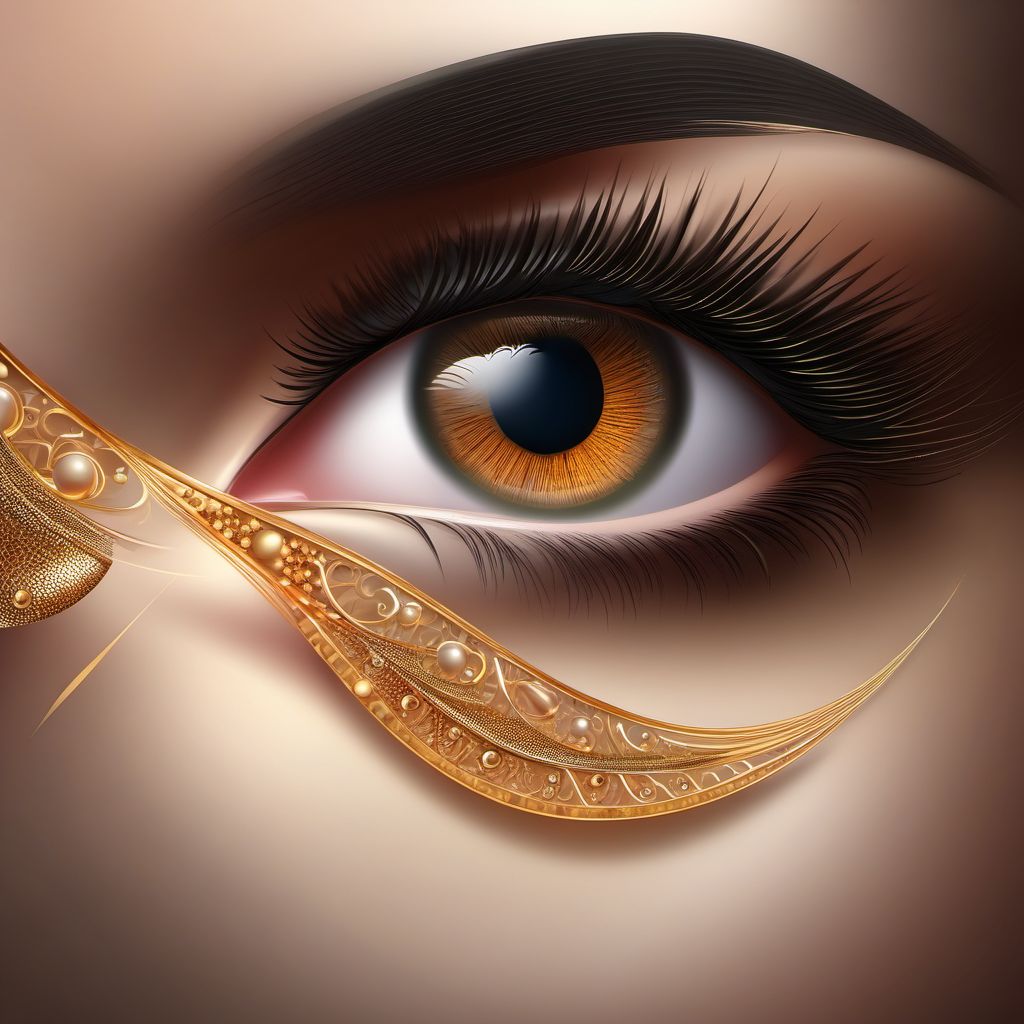 Open bite of eyelid and periocular area digital illustration