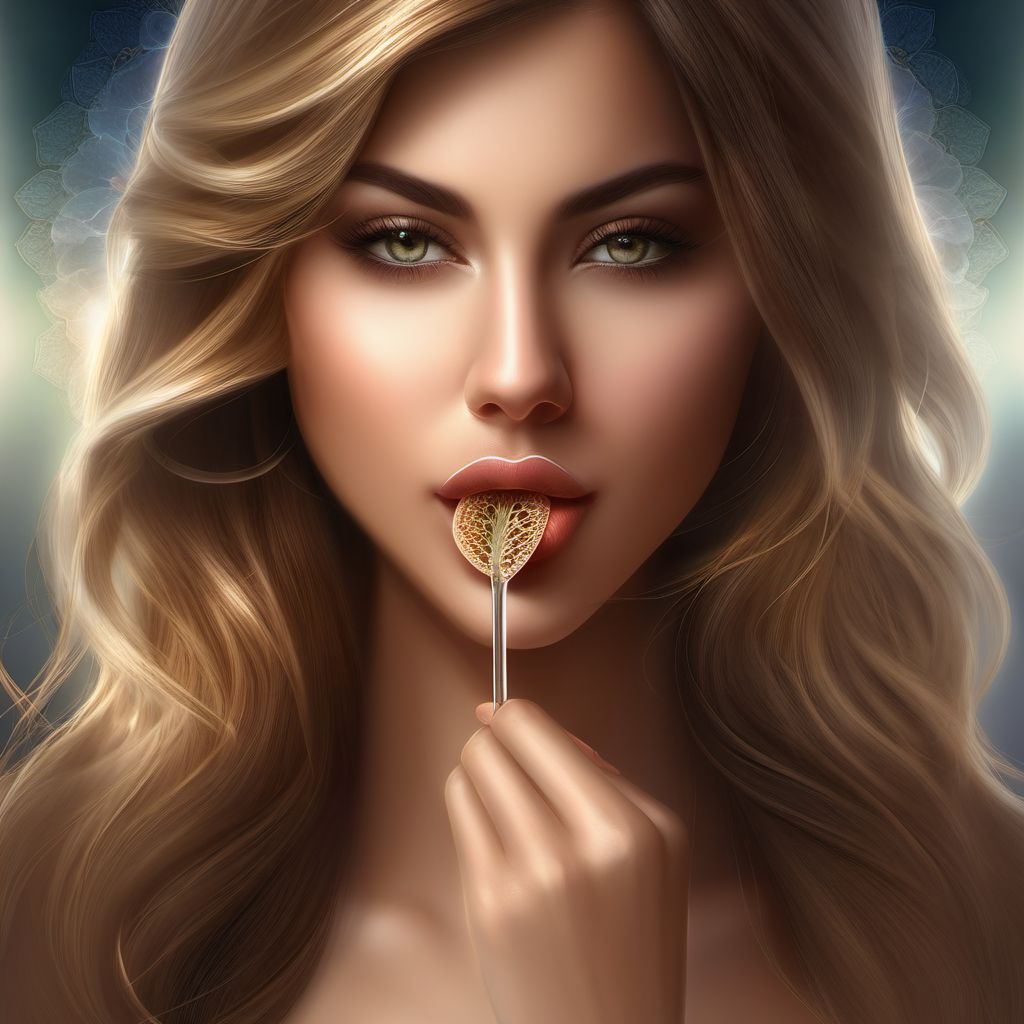 Open bite of nose digital illustration