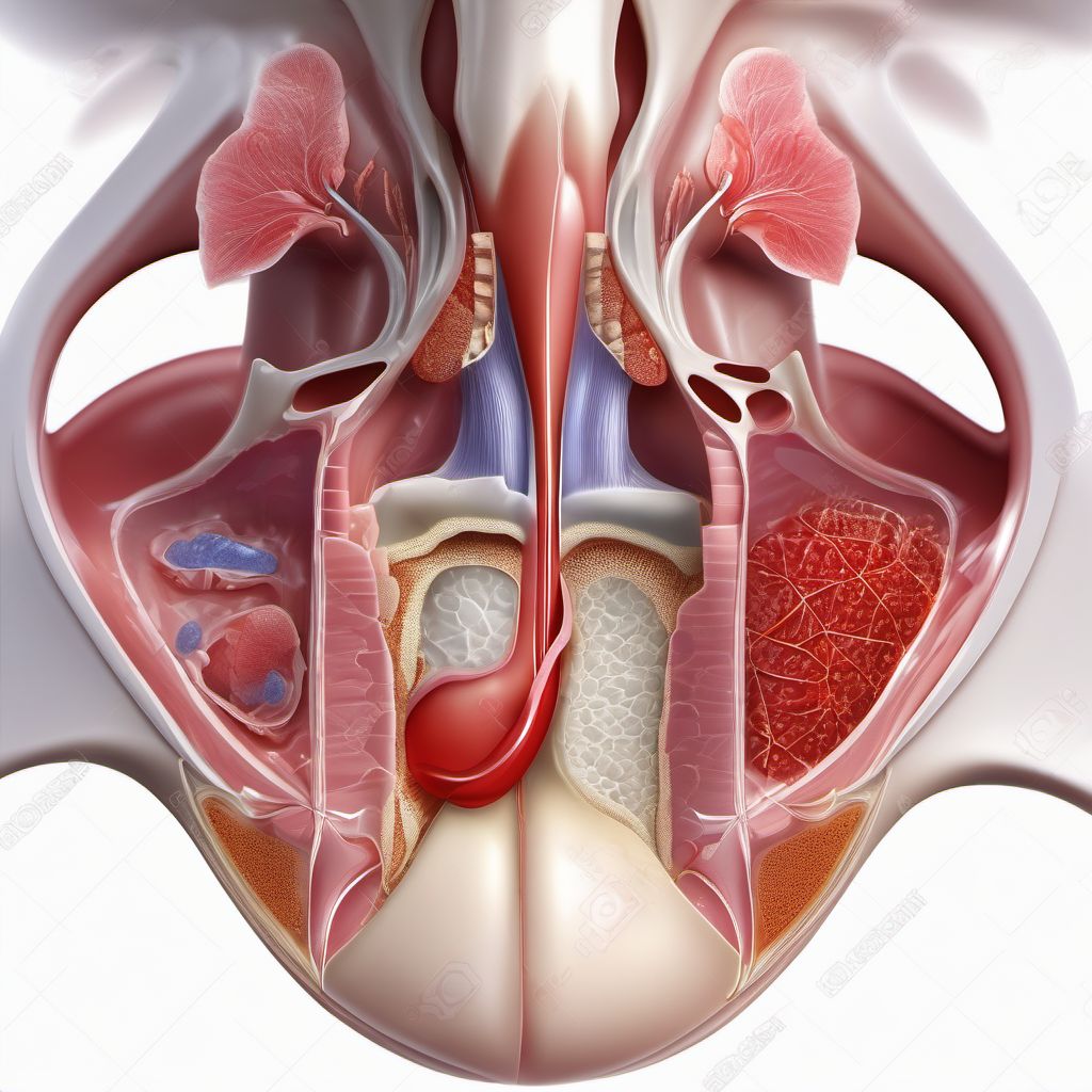 Laceration without foreign body of oral cavity digital illustration