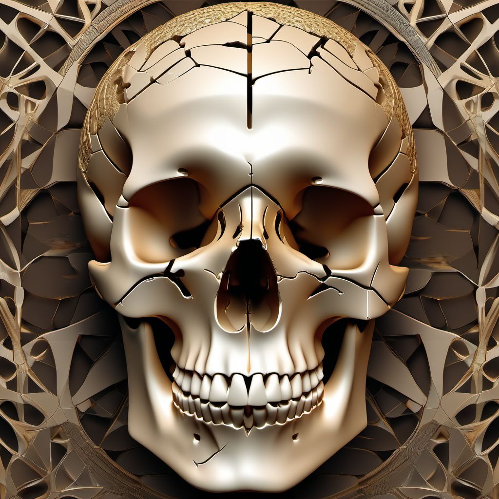 Other fracture of base of skull digital illustration