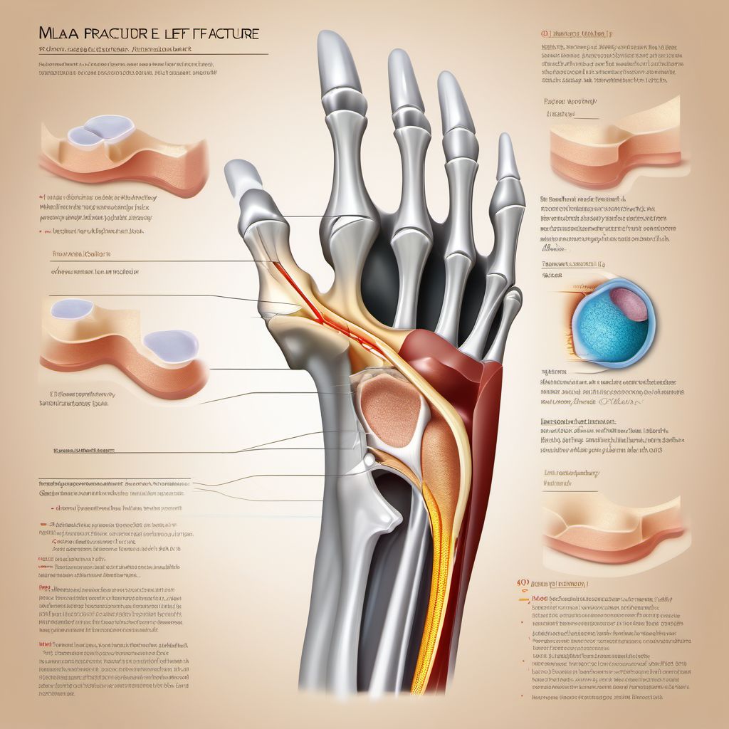 Malar fracture, left side digital illustration