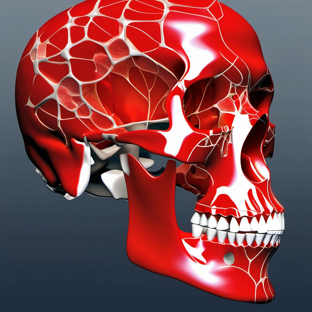 Maxillary fracture, left side digital illustration