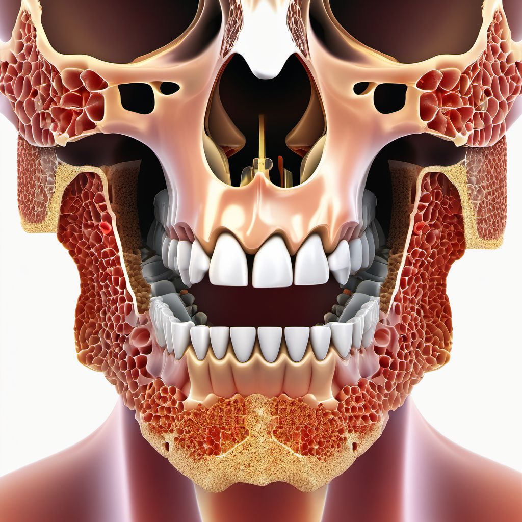 Fracture of alveolus of maxilla digital illustration