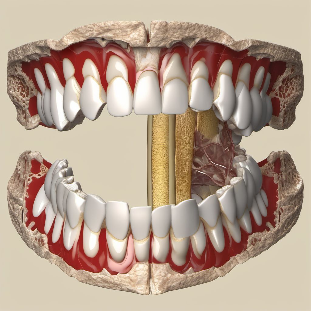 Fracture of mandible digital illustration