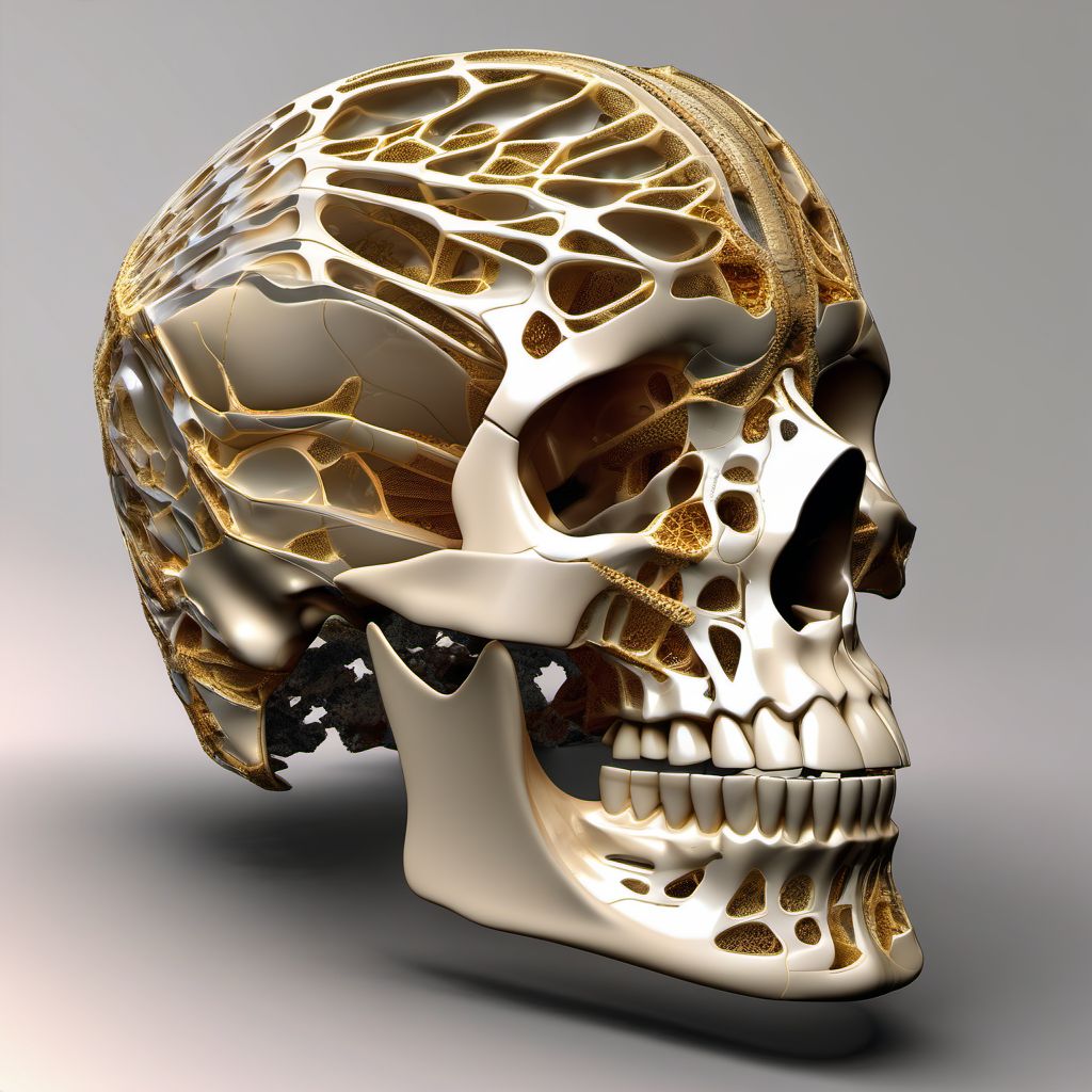 Fracture of mandible, unspecified digital illustration