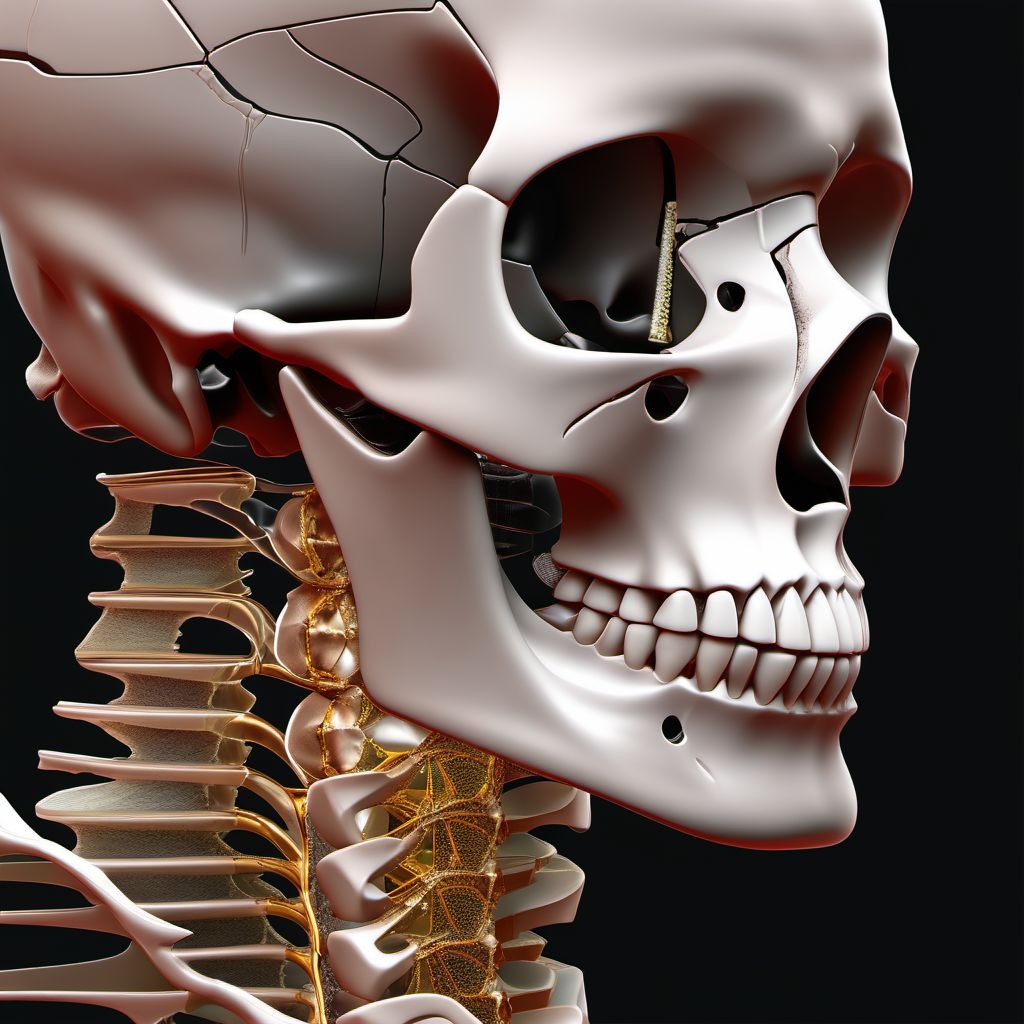 Fracture of mandible, unspecified digital illustration