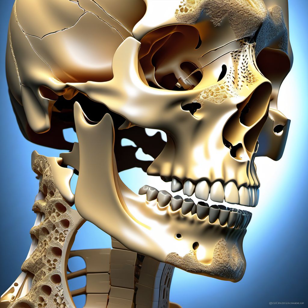 Fracture of ramus of mandible digital illustration