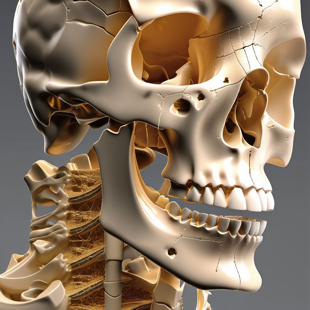 Fracture of ramus of mandible, unspecified side digital illustration