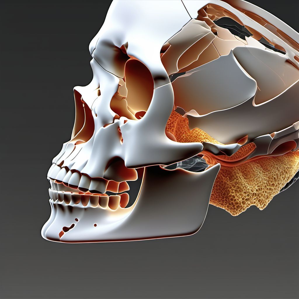 Fracture of mandible of other specified site digital illustration