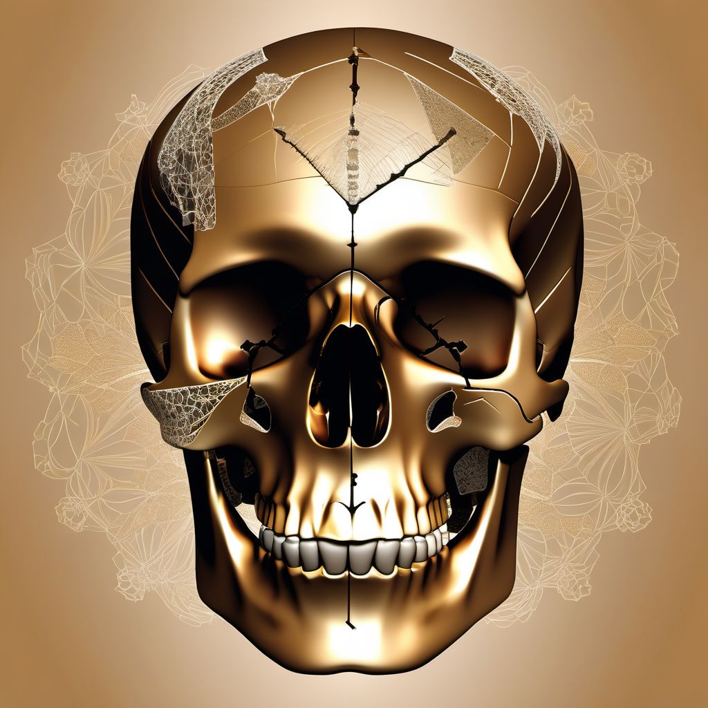 Fractures of other specified skull and facial bones digital illustration