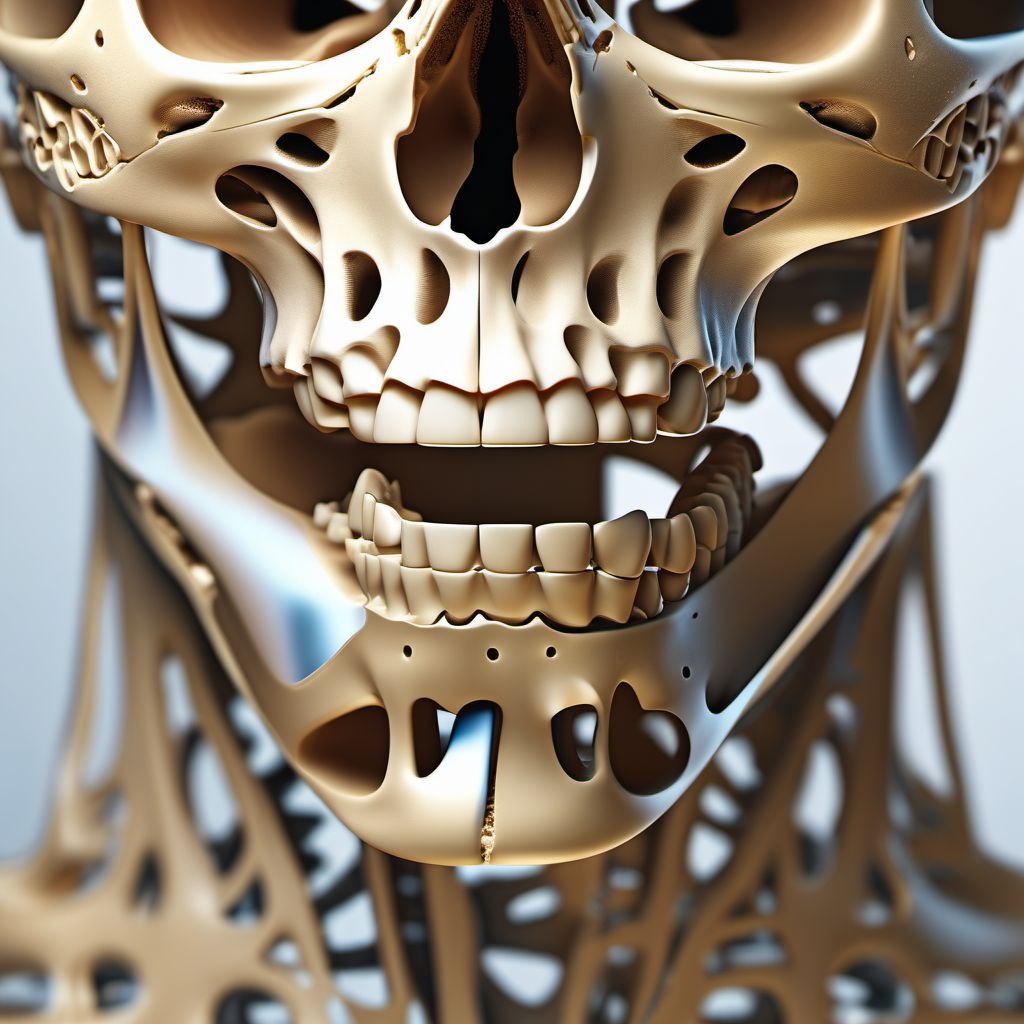 Unspecified fracture of facial bones digital illustration