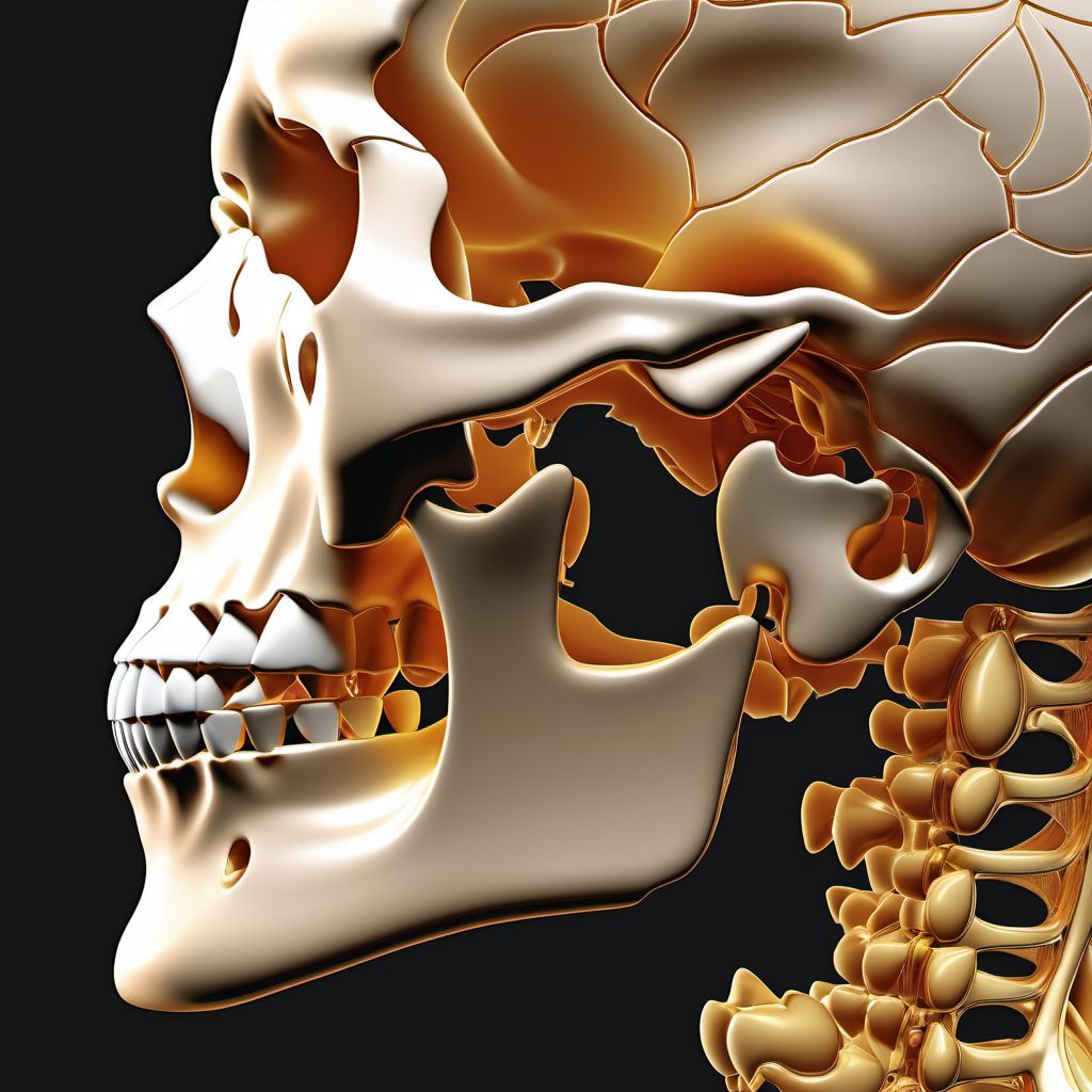 Dislocation of jaw, bilateral digital illustration