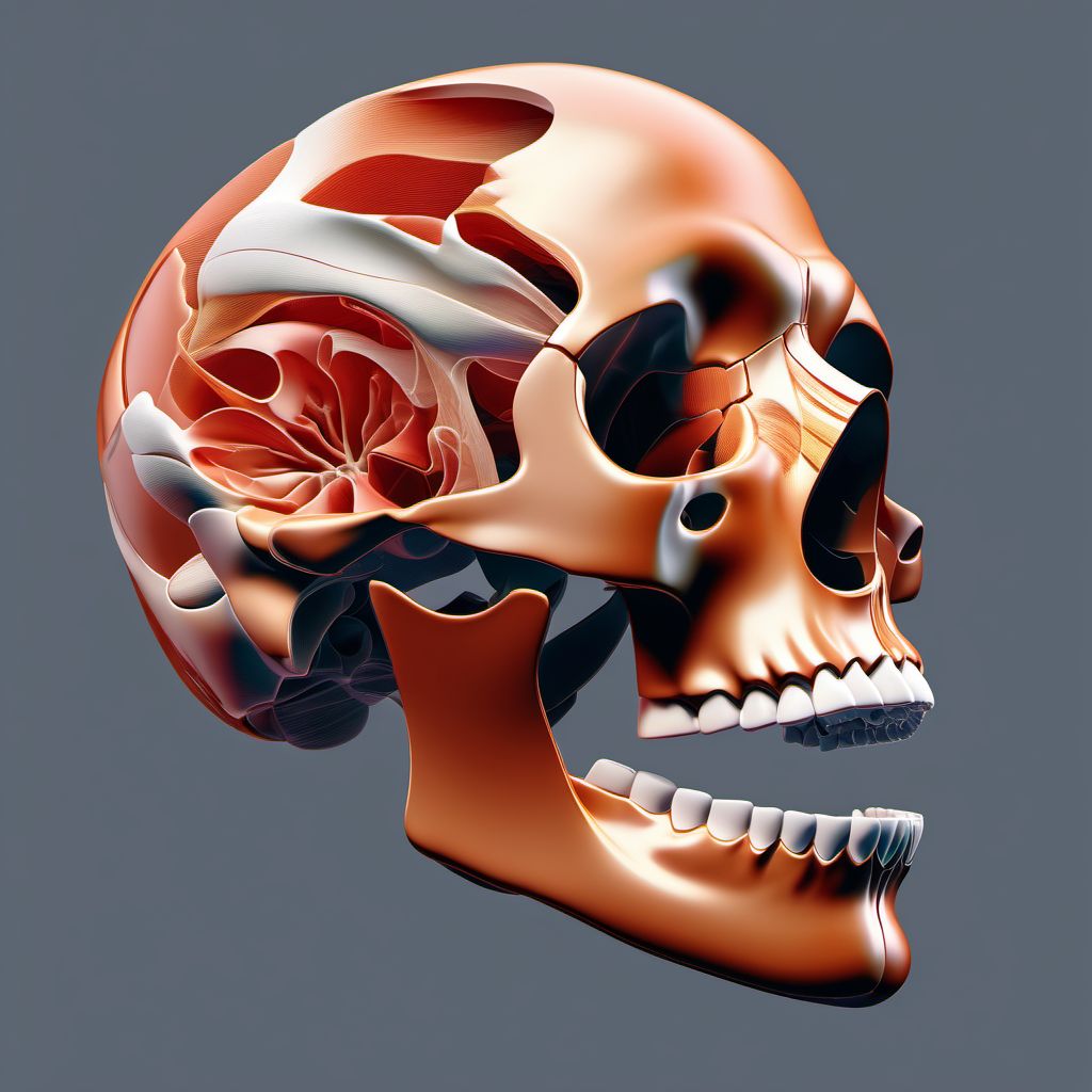 Sprain of jaw digital illustration