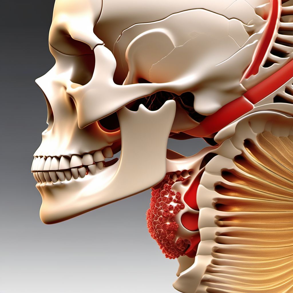 Sprain of jaw, unspecified side digital illustration