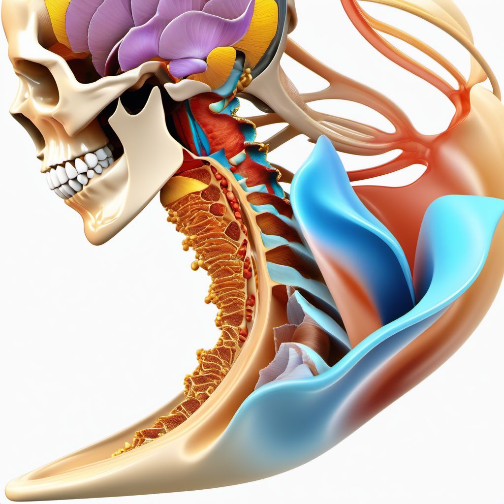 Sprain of jaw, bilateral digital illustration