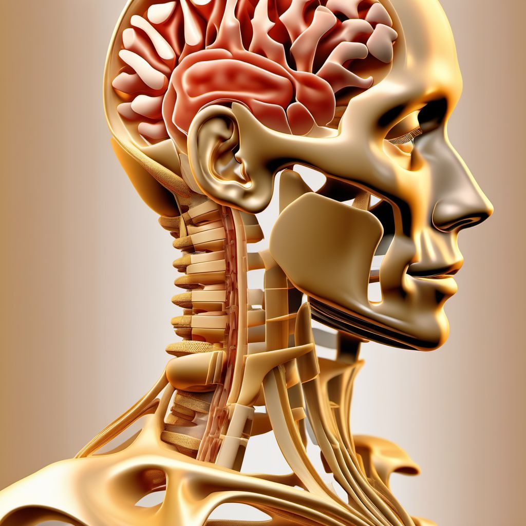 Sprain of joints and ligaments of unspecified parts of head digital illustration