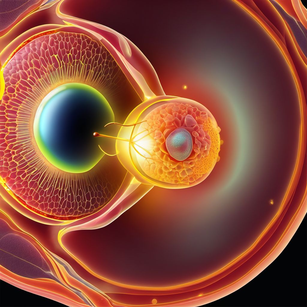 Injury of optic nerve digital illustration