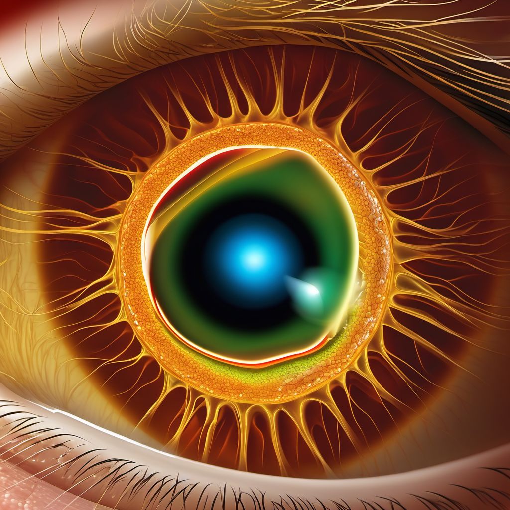 Injury of optic nerve, unspecified eye digital illustration