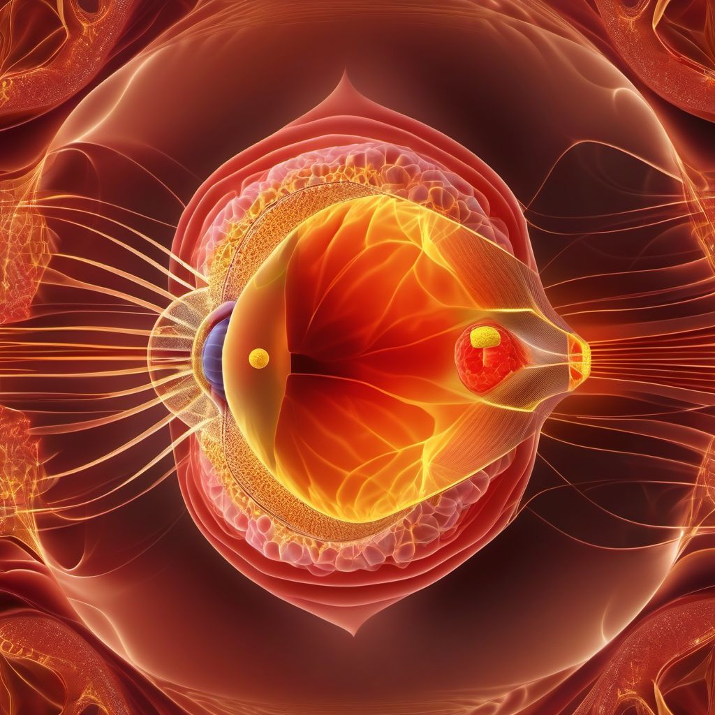 Injury of optic chiasm digital illustration