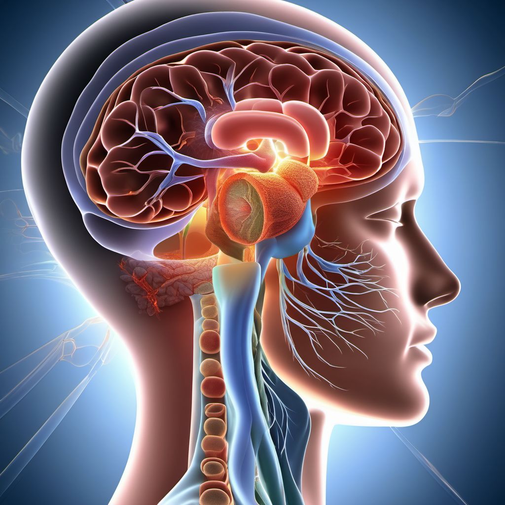 Injury of optic tract and pathways, left side digital illustration