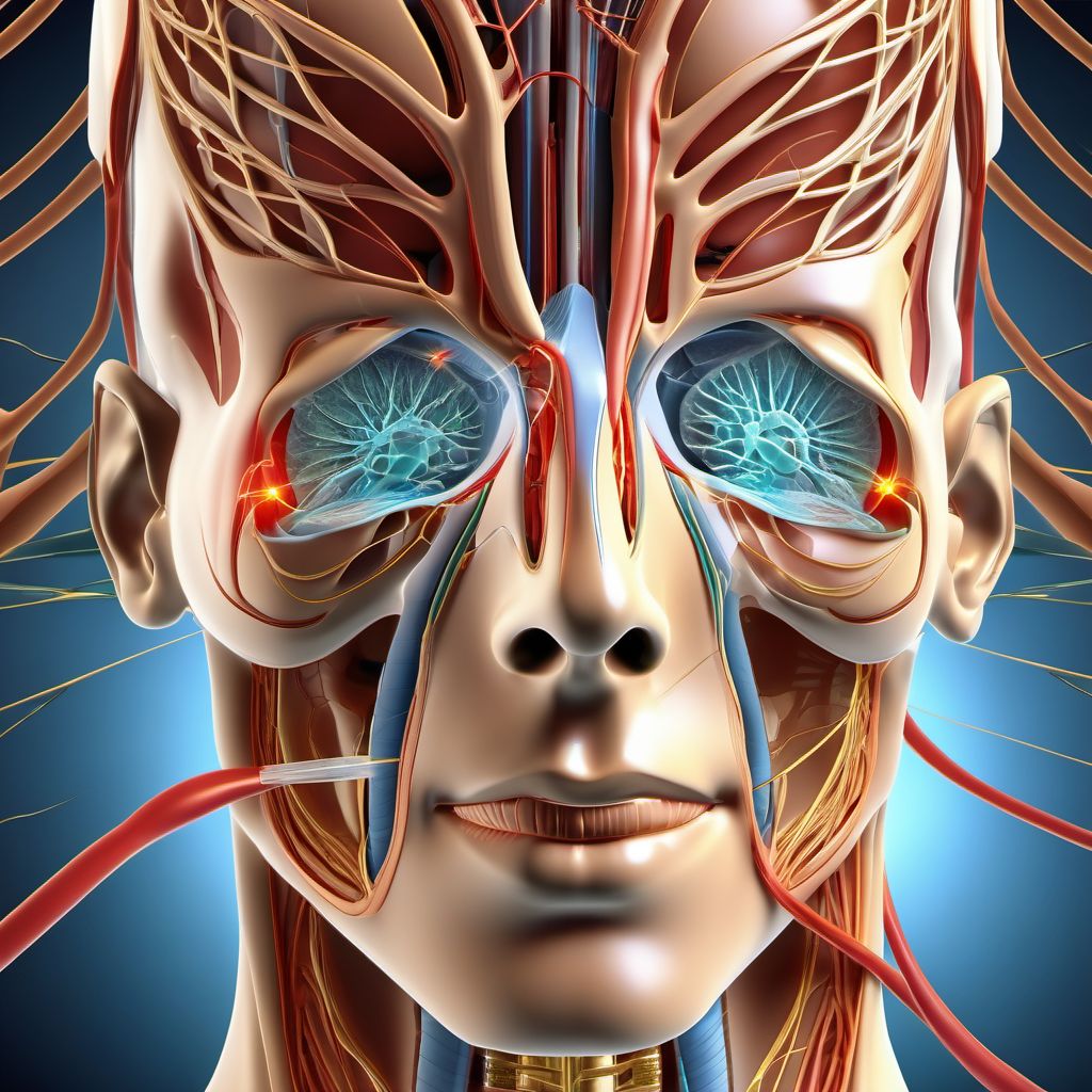 Injury of oculomotor nerve, unspecified side digital illustration