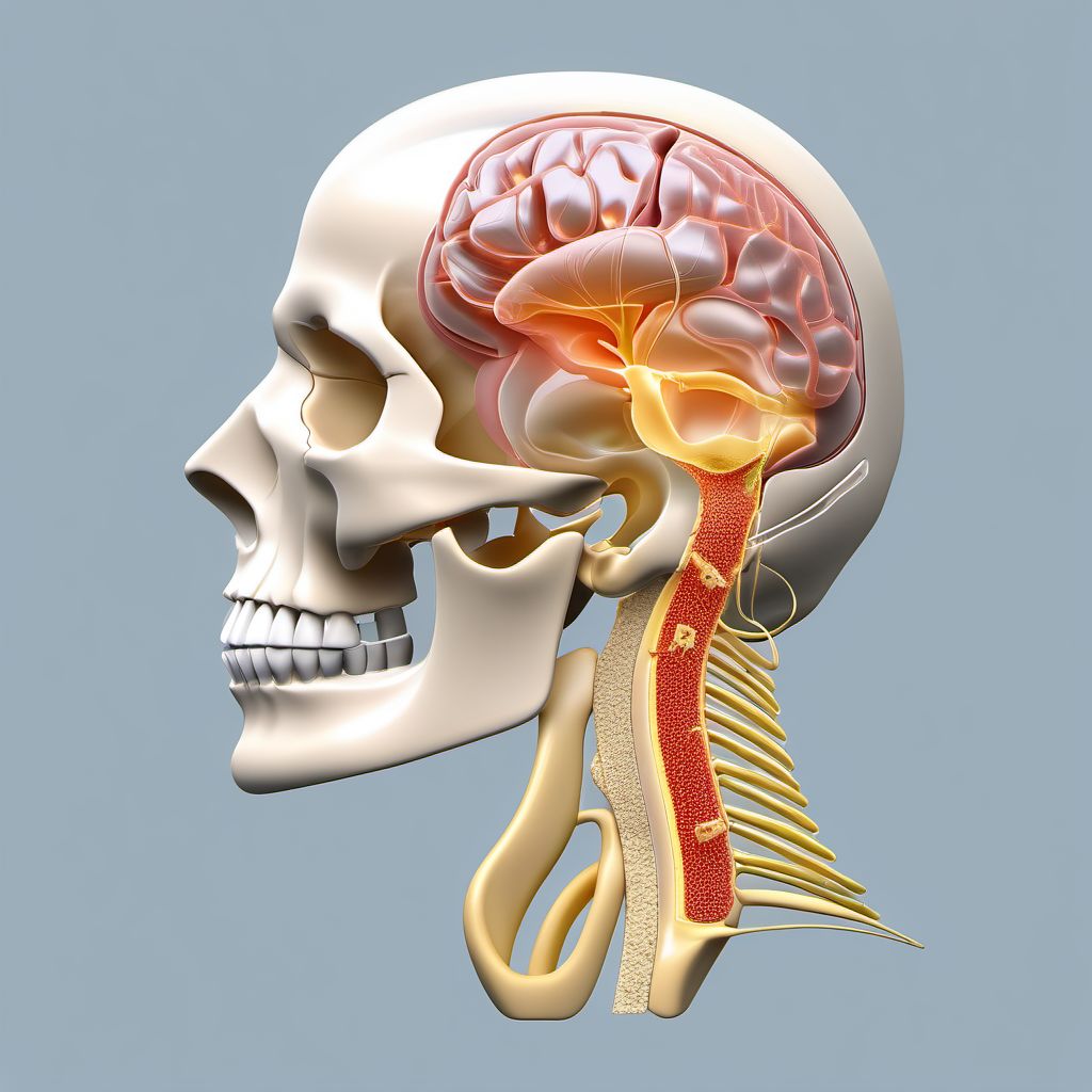 Injury of trigeminal nerve, unspecified side digital illustration